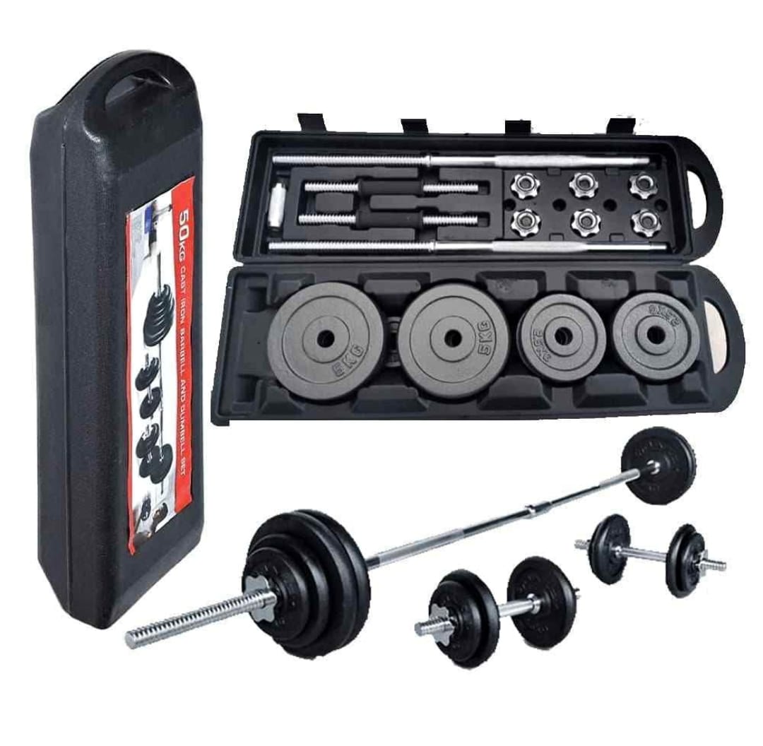 50kgs chrome dumbbell with case